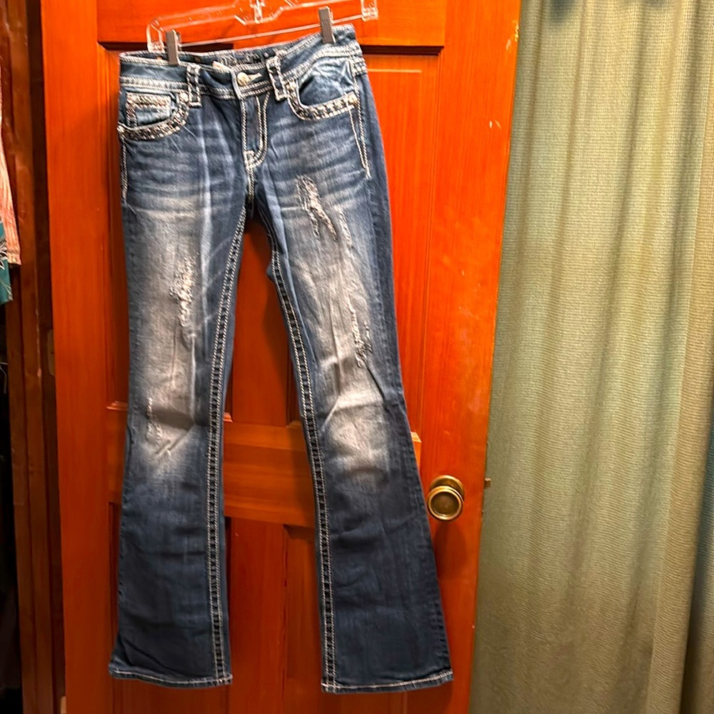 Miss Me distressed boot cut jeans size 27